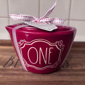 Rae Dunn Framed Red Measuring Cups